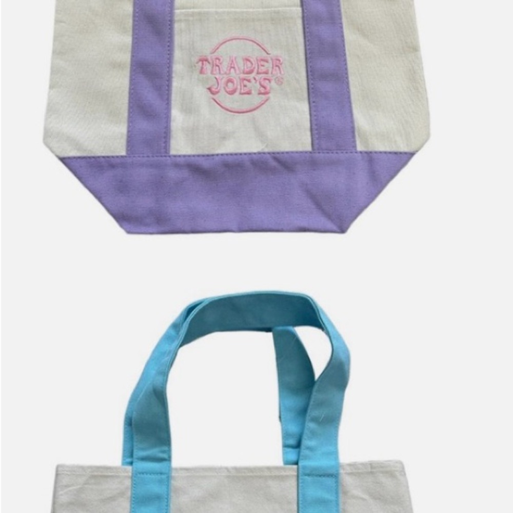 Trader Joe's Tote Bag - Purple and Blue
